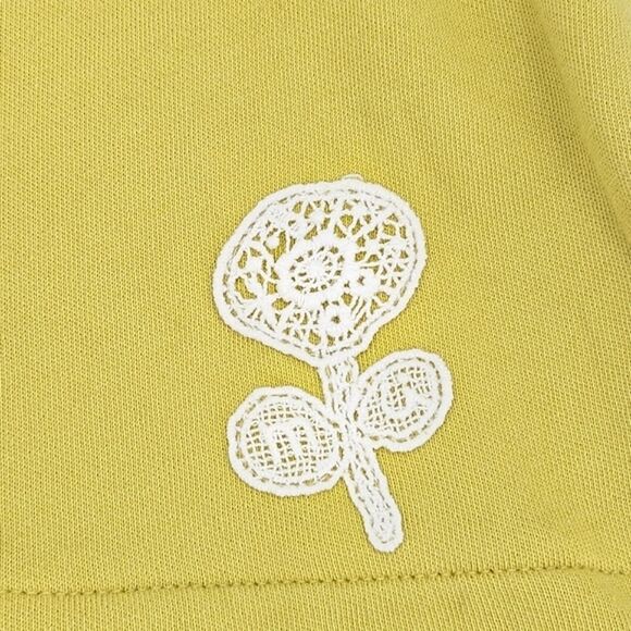 A La Sha Miicha Twofer Dress Size Medium Womens Mustard Yellow White Long Sleeve - Picture 9 of 9